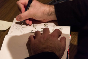 If you've ever wanted to see a close-up of me signing a book...here it is.