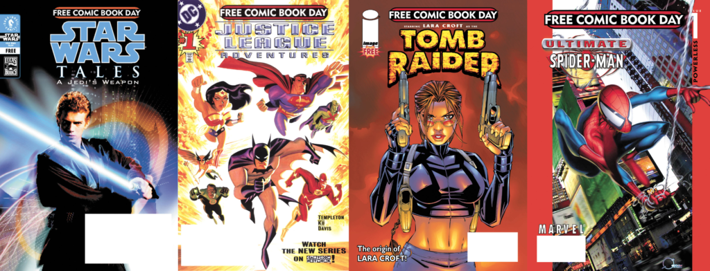 The comics produced by the four inaugural FCBD Gold Sponsors.